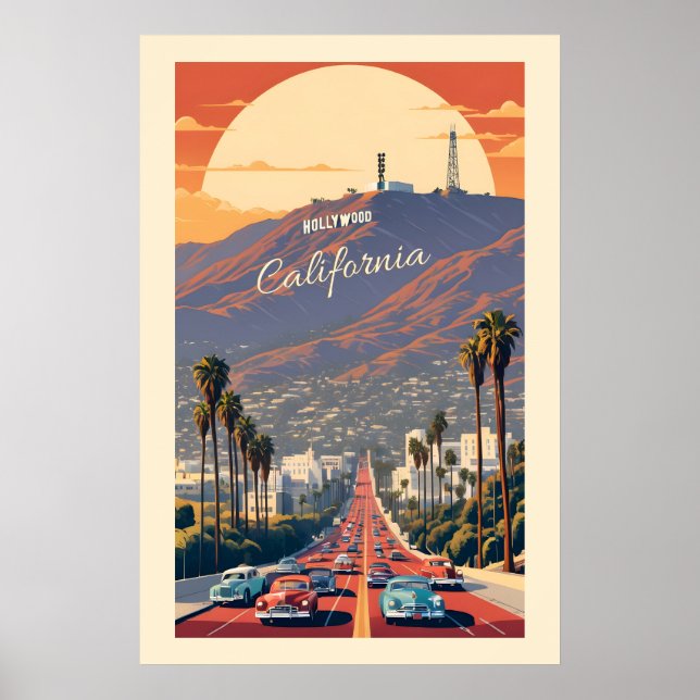 Hollywood California Poster (Front)