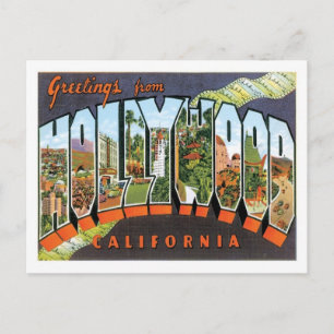Hollywood California Travel US City Postcard
