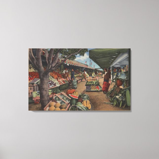 Hollywood, CAView of Original Farmer's Market Canvas Print (Front)