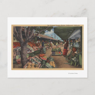 Hollywood, CAView of Original Farmer's Market Postcard