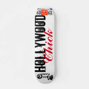 HOLLYWOOD CHICK Skateboard, 7¾" Deck Skateboard