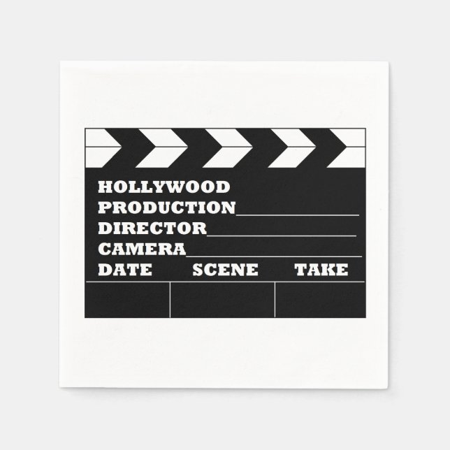 Hollywood Clapboard Napkins (Front)