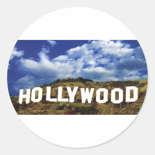 HOLLYWOOD CLASSIC ROUND STICKER (Front)