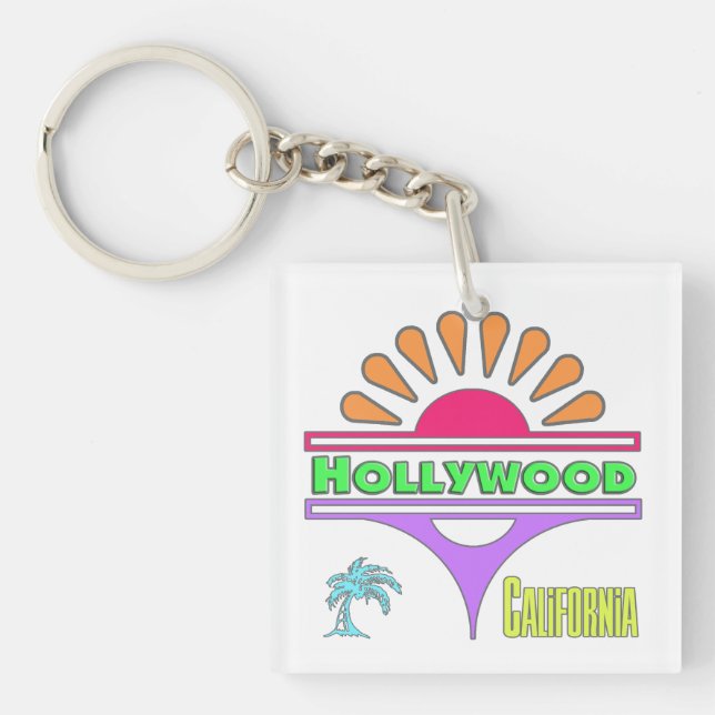 "Hollywood Colourful 1" Keychain (Front)