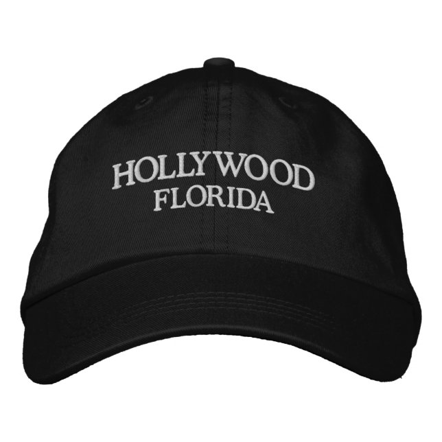Hollywood Florida Embroidered Baseball Hat (Front)