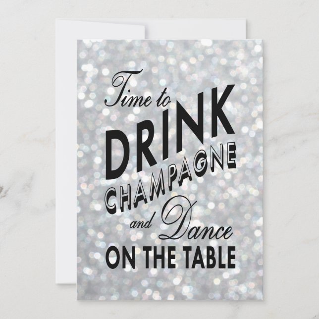 Hollywood Glam Bachelorette Invitation (Front)