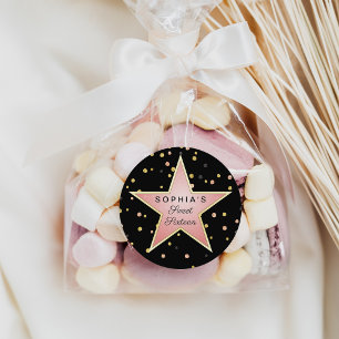 Hollywood Glam Personalized Classic Round Sticker