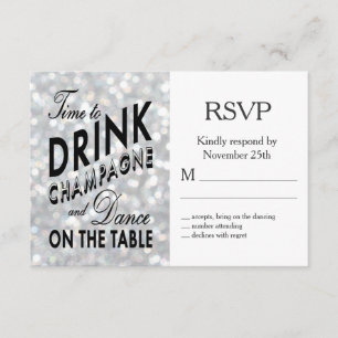 Hollywood Glam RSVP Card