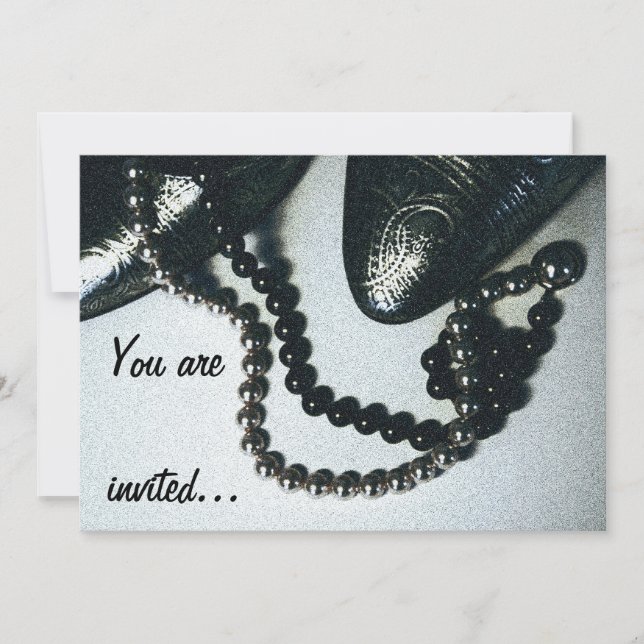 hollywood glamour vintage invitation (Front)