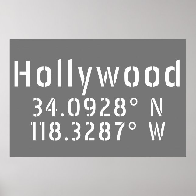 Hollywood Latitude Longitude  Poster (Front)