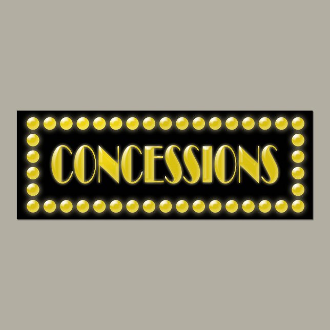Hollywood Lights Concessions Sign Movie Party (Creator Uploaded)