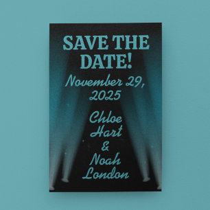 Hollywood Lights Wedding Save-the-Date Postcard