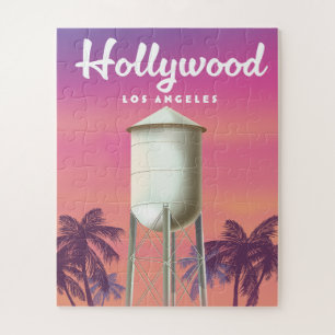 Hollywood Los Angeles Travel poster Jigsaw Puzzle
