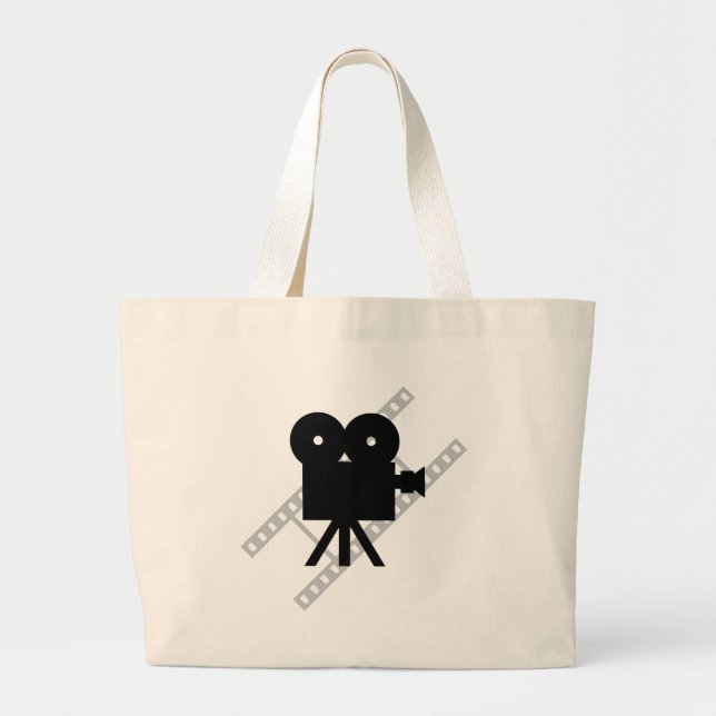 hollywood movie cine camera film large tote bag (Front)