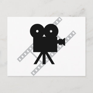 hollywood movie cine camera film postcard