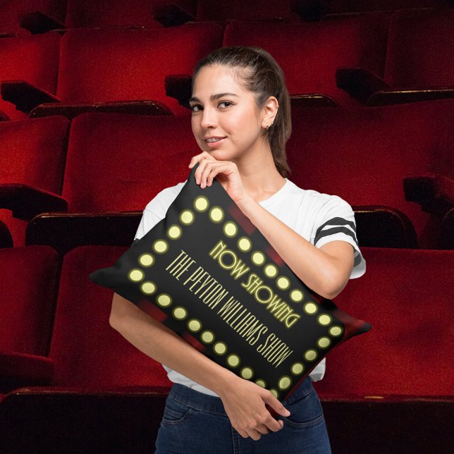 Hollywood Movie Theatre Personalised Lumbar Cushion (Creator Uploaded)