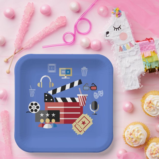 Hollywood Movie Theme Plate (Party)
