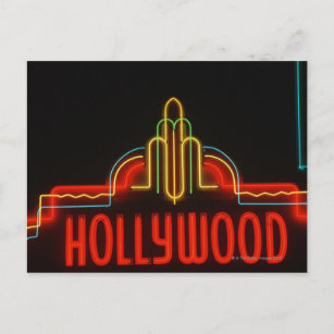 Hollywood neon sign, Los Angeles, California Postcard
