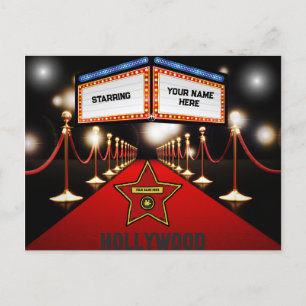 Hollywood Personalised Postcard