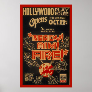 Hollywood Playhouse WPA Vintage Theater Poster