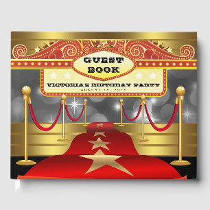 Hollywood Red Carpet Birthday Party Guest Book