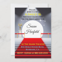 Hollywood Red Carpet Invitation
