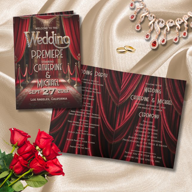 Hollywood Red Carpet Premiere Wedding Programme (Creator Uploaded)
