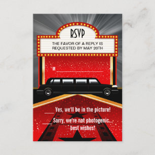 Hollywood Red Carpet RSVP Card