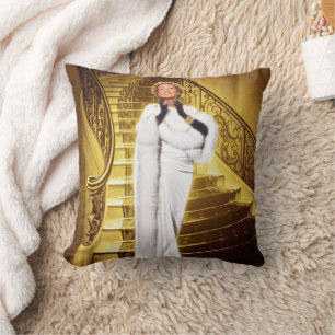 Hollywood Regency Silent Movie Diva Cushion
