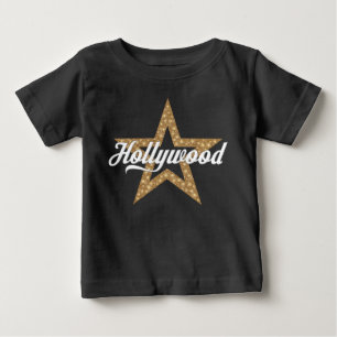 Hollywood Script With Star (White Type) Baby T-Shi T-Shirt