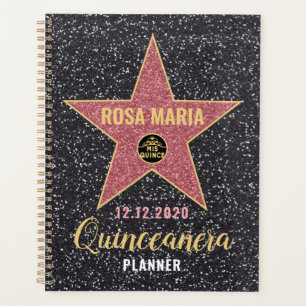 Hollywood Star Glitter Quinceañera Planner