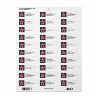 Hollywood Star Return Address Labels