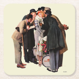 Hollywood Starlet Square Paper Coaster