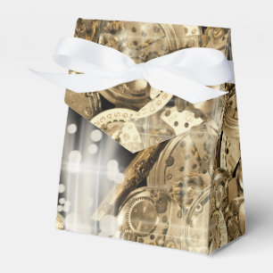 Hollywood stars steampunk gold black favour box