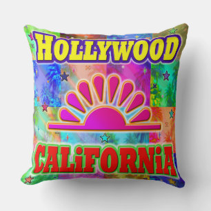 Hollywood Sun & Palms Pillow
