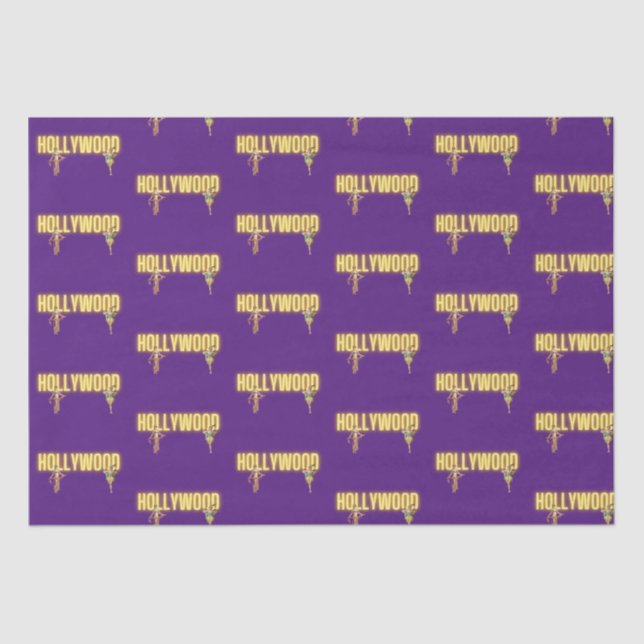 Hollywood Vintage Beauties & Neon  Tissue Paper (Front)