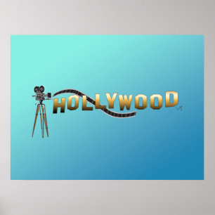 Hollywood Vintage Director Movie Camera  Poster