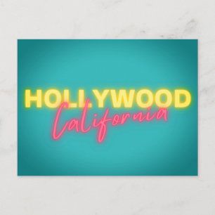 Hollywood Vintage Neon Lights  Postcard