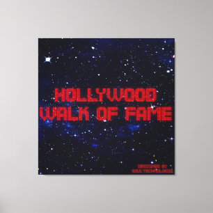 hollywood, walk of fame canvas print