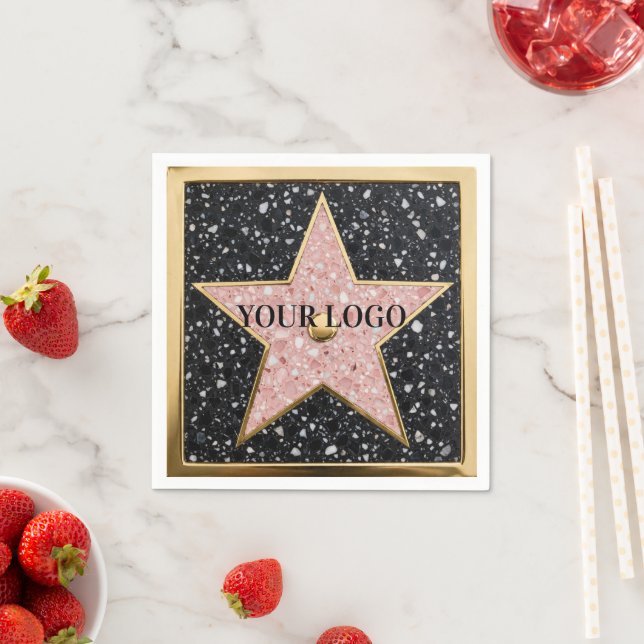 Hollywood Walk of Fame Square Coaster Napkin (Insitu)
