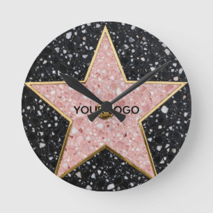 Hollywood Walk of Fame Square Coaster Round Clock