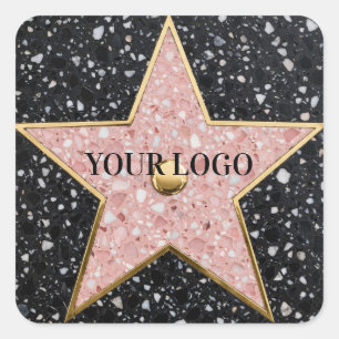 Hollywood Walk of Fame Square Coaster Sticker