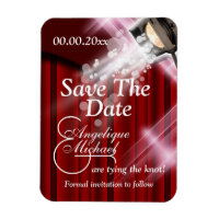 Hollywood wedding "save the date" CUSTOM red