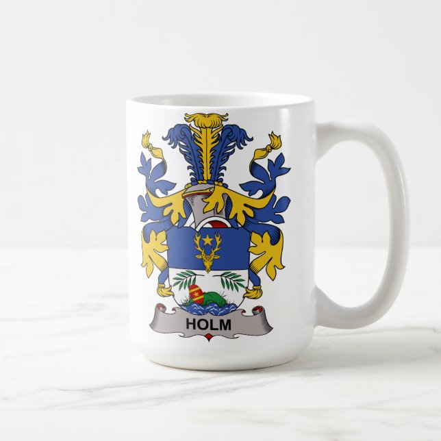 Holm Family Crest Coffee Mug (Right)