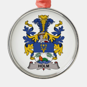 Holm Family Crest Metal Tree Decoration