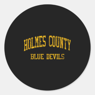 Holmes County High School Hs Bonifay Fl Vintage Sr Classic Round Sticker