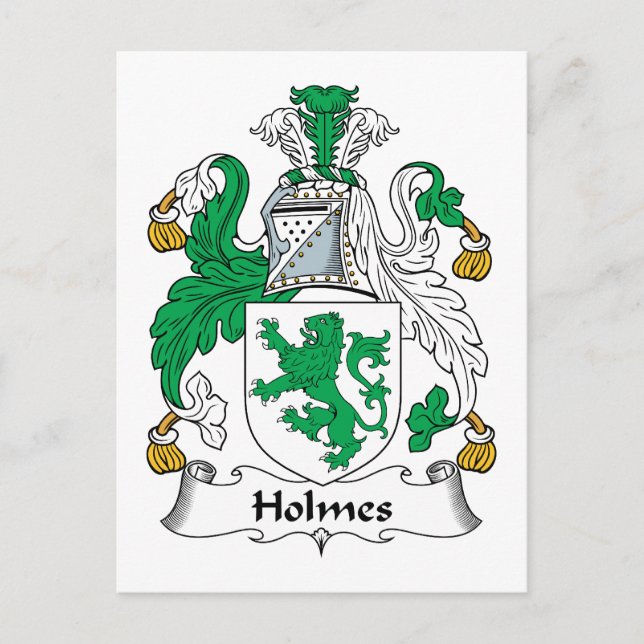 Holmes Family Crest Postcard (Front)