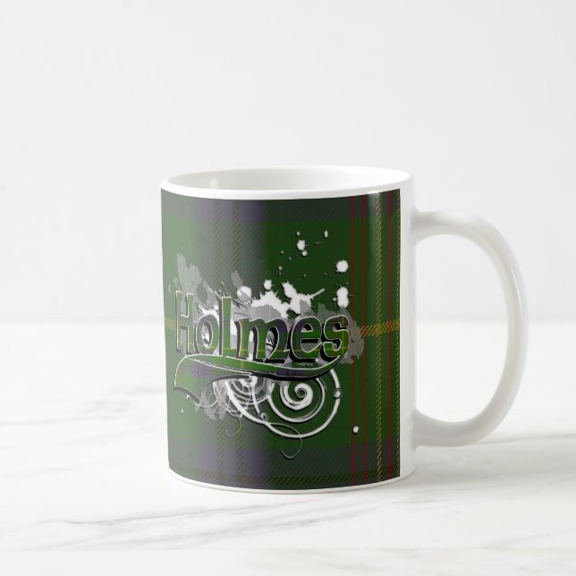 Holmes Tartan Grunge Coffee Mug (Right)