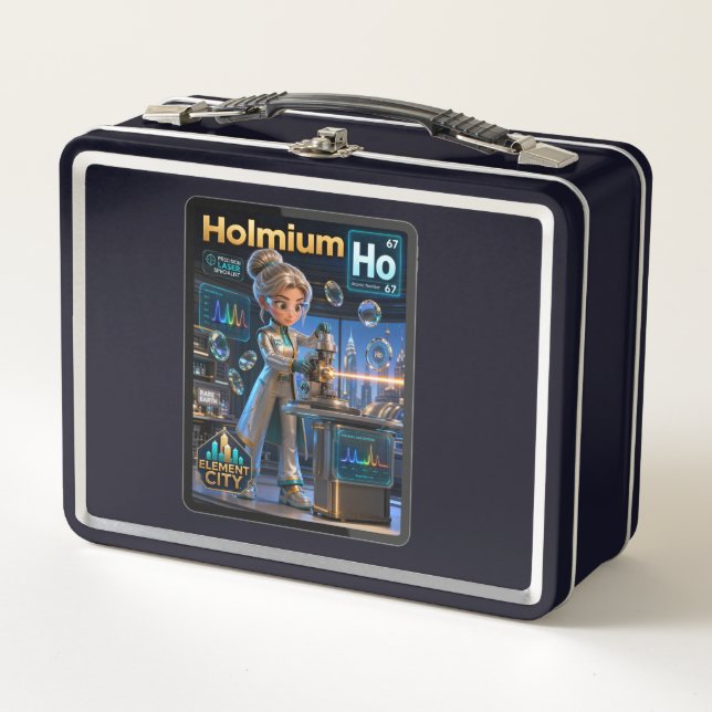  Holmium (Ho) – Atomic  | ATOMIVRA™ Collection Metal Lunch Box (Front)