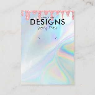 Holo Drip Holographic Trendy Earring Display Card